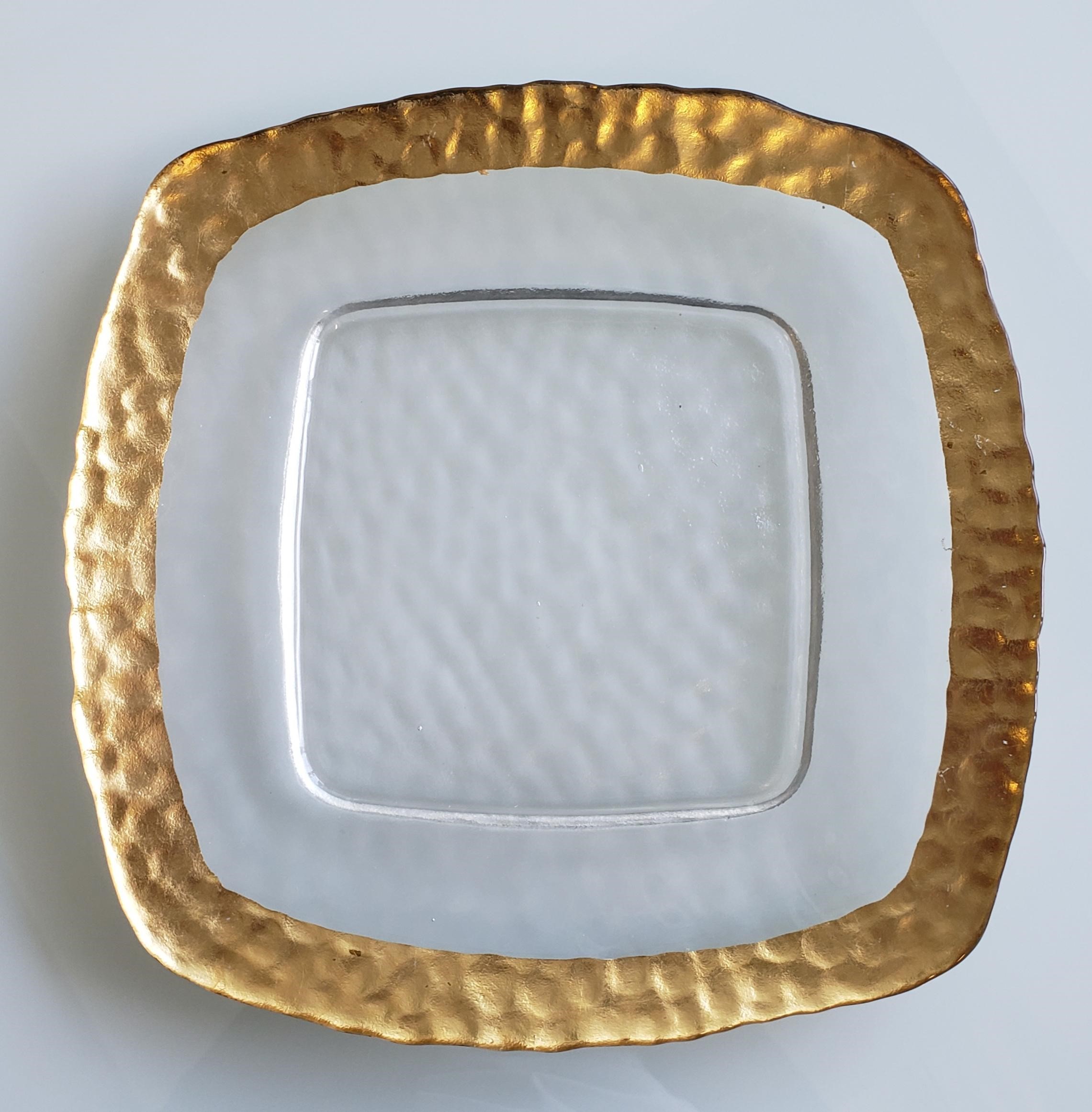 Gold Rim Glass Chargers